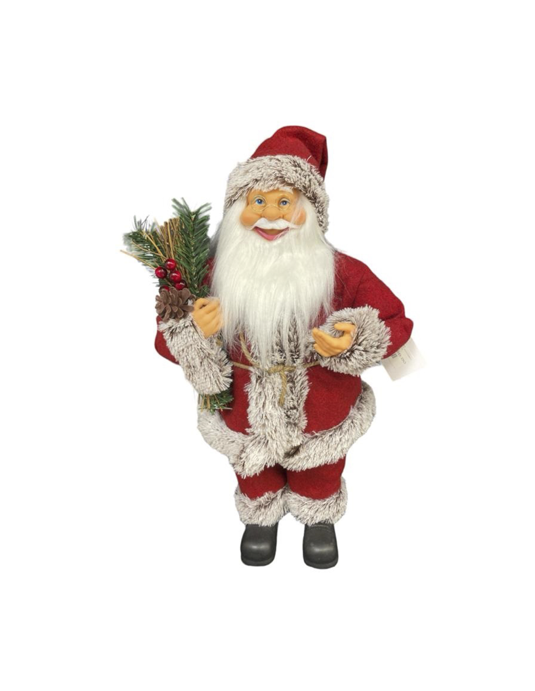 BABBO NATALE 40CM ROSSO/GRIGIO