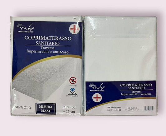 Coprimaterasso sanitario Singolo impermeabile antiacaro MASTROBIANCO