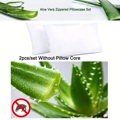 Coppia Federe Trapuntate in Aloe Vera